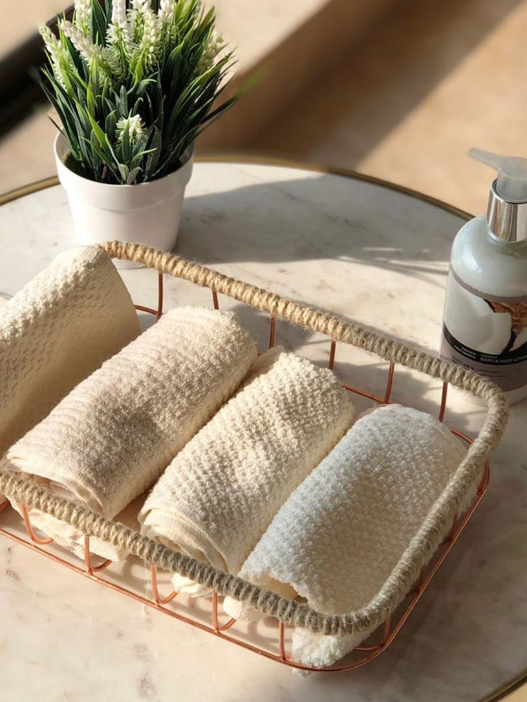 

Mason Home Rose Gold Textured Sochi Basket, Brown