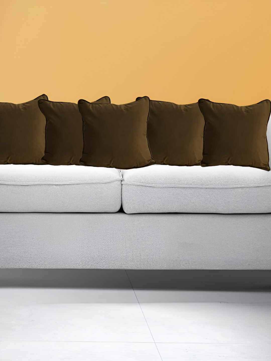 

CASA-NEST Brown Square Reversible Cushion Cover