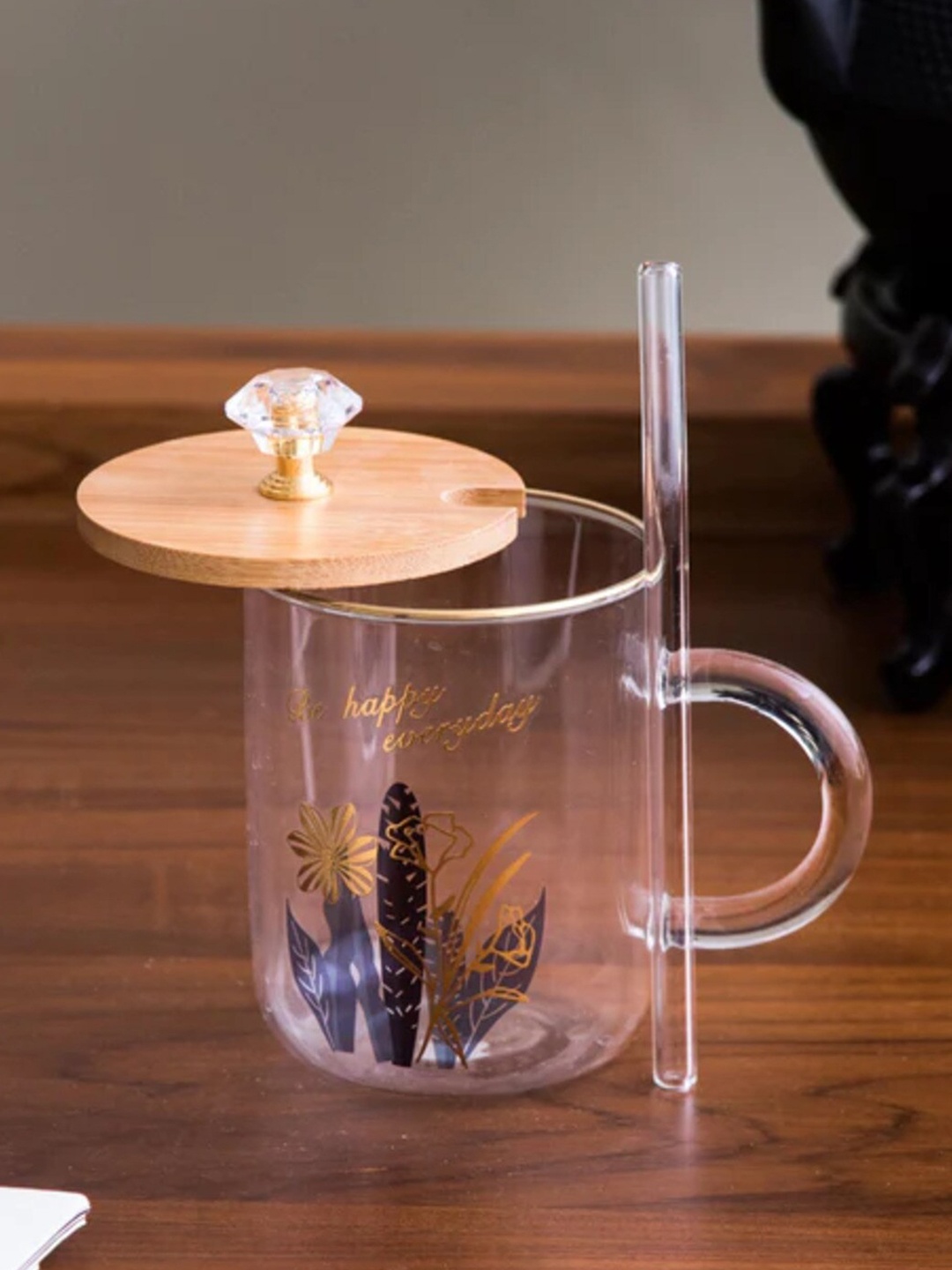 

THEDECORKART Multicoloured Solid Ceramic Fashion Set of Cups and Mugs, Transparent