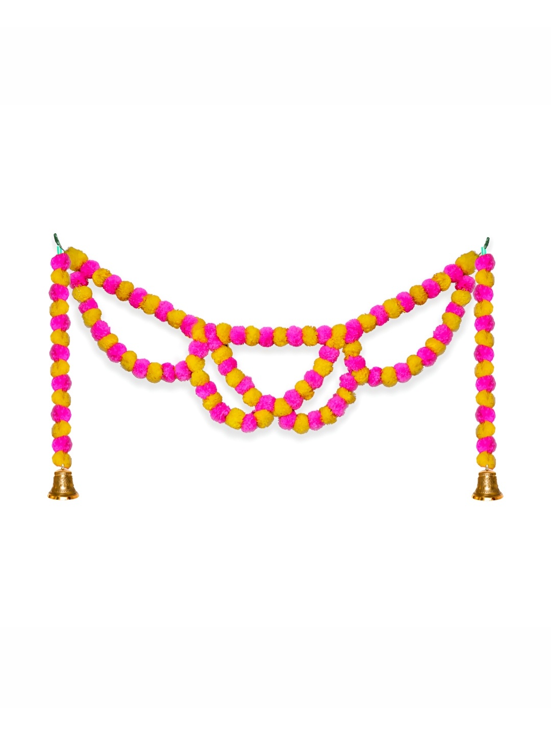 

iHandikart Yellow Hanging Marigold Garland Artificial Flower