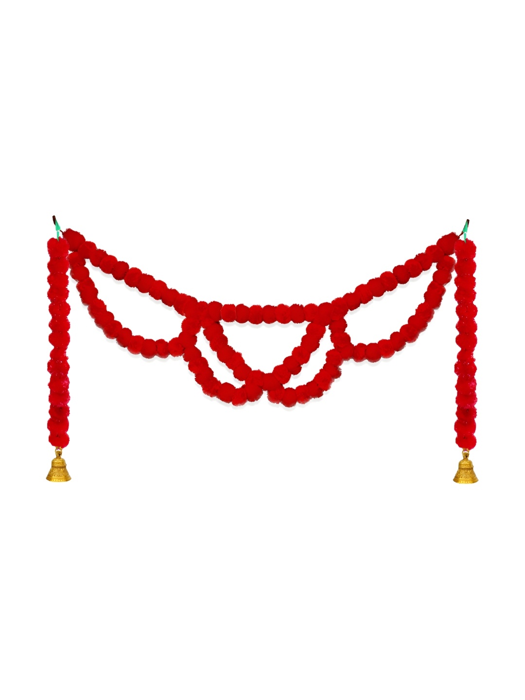 

iHandikart Red Hanging Marigold Artificial Flower