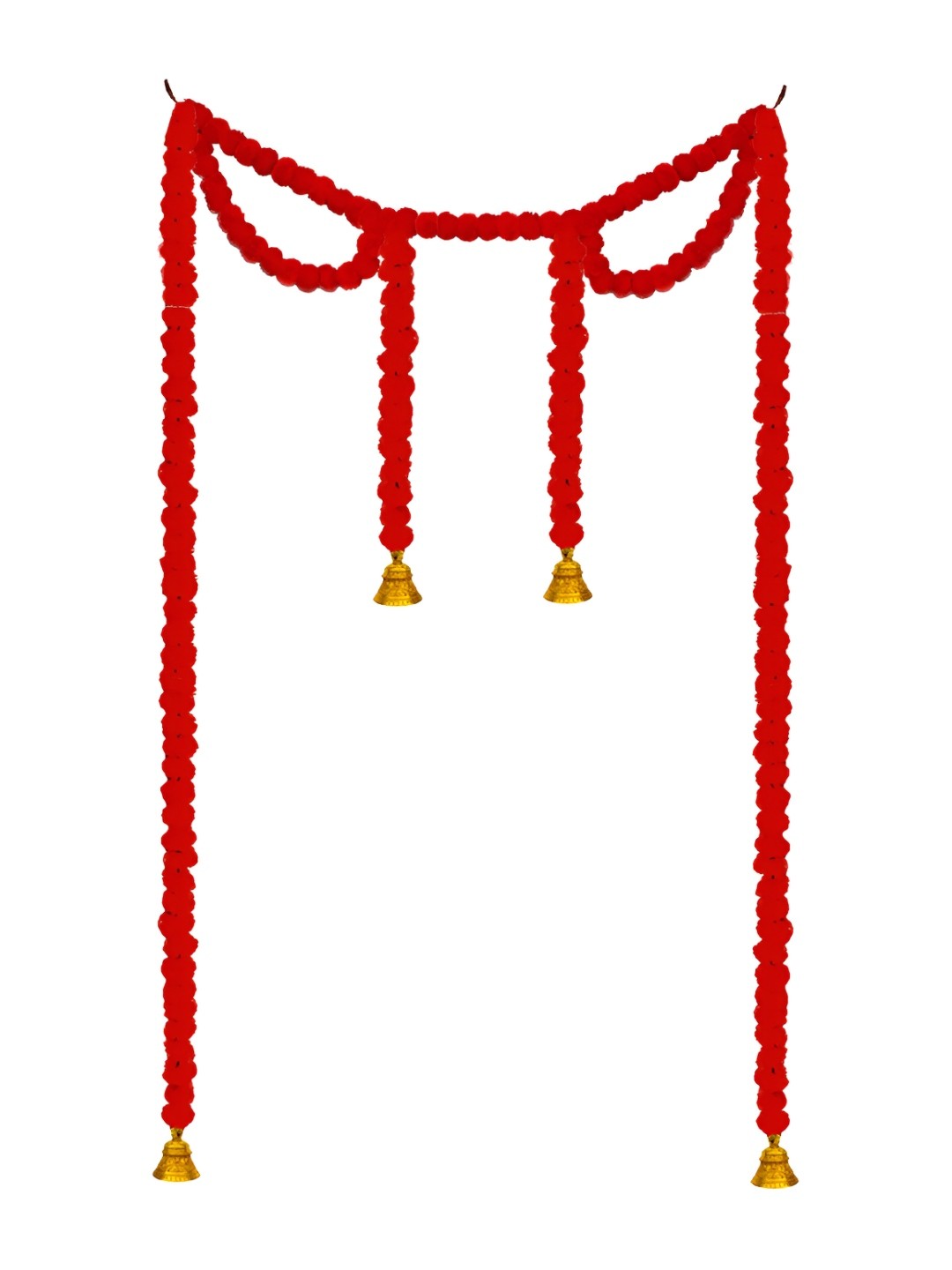 

iHandikart Red Hanging Marigold Artificial Flower