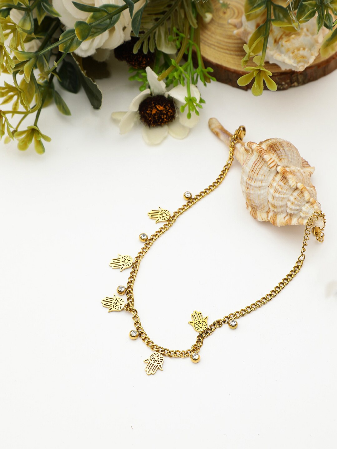 

EL REGALO Alloy Link Bracelet, Gold
