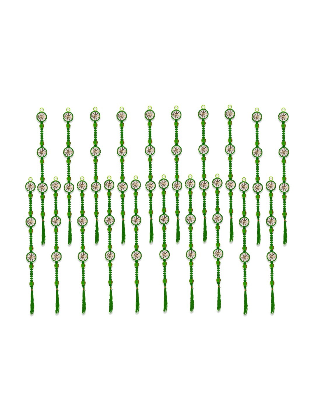 

iHandikart Green 20 Pieces Hanging Latkan For Home Decoration