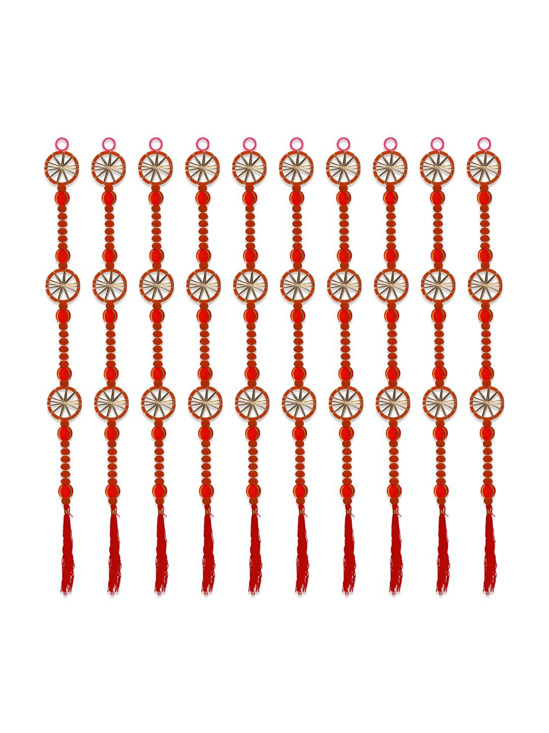 

iHandikart Red 10Pcs Hanging Festive Decor