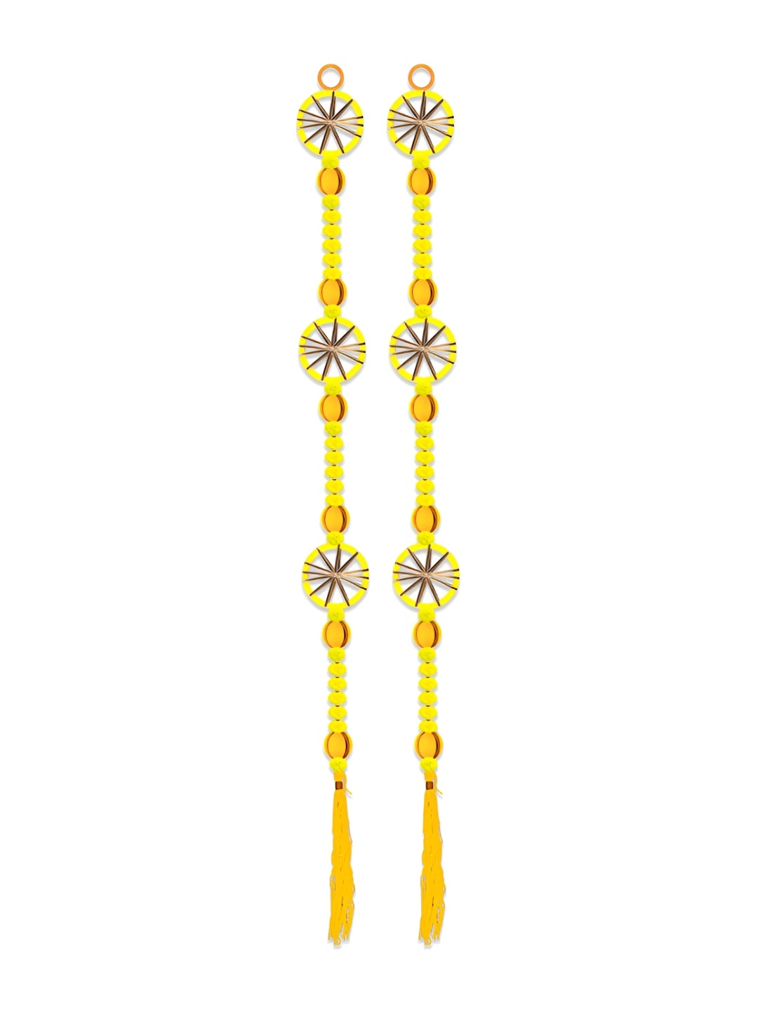 

iHandikart Yellow 2 Pieces Hanging Artificial Latkan