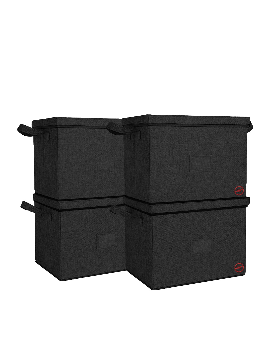 

DOUBLE R BAGS Black 4 Pieces Multi-Utility Water Resistant Organisers