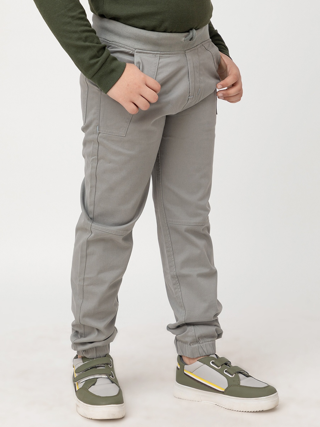 

Purple United Kids Boys Straight Fit Clean Look Cotton Jeans, Grey