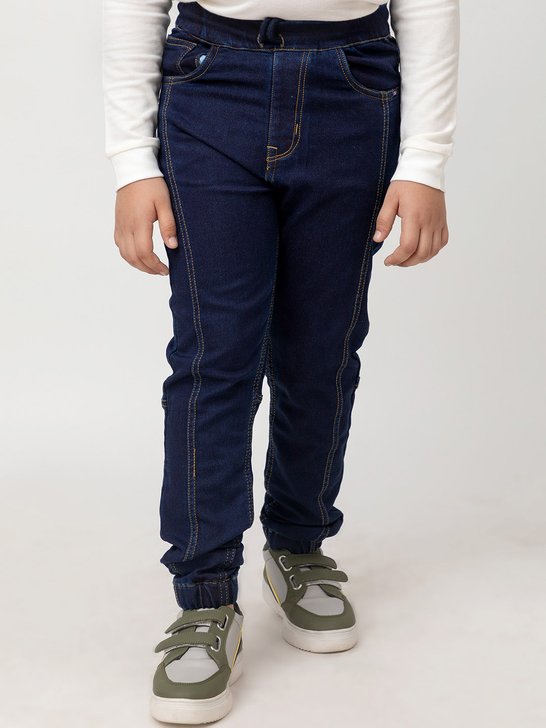 

Purple United Kids Boys Mid-Rise Straight Fit Jeans, Navy blue