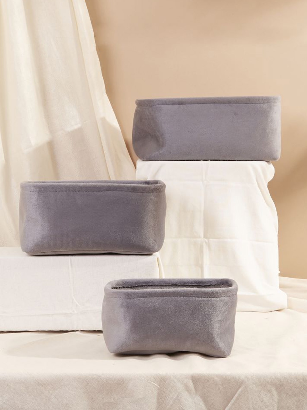 Mason Home Grey Set of 3 Regular Multi-Utility Organisers