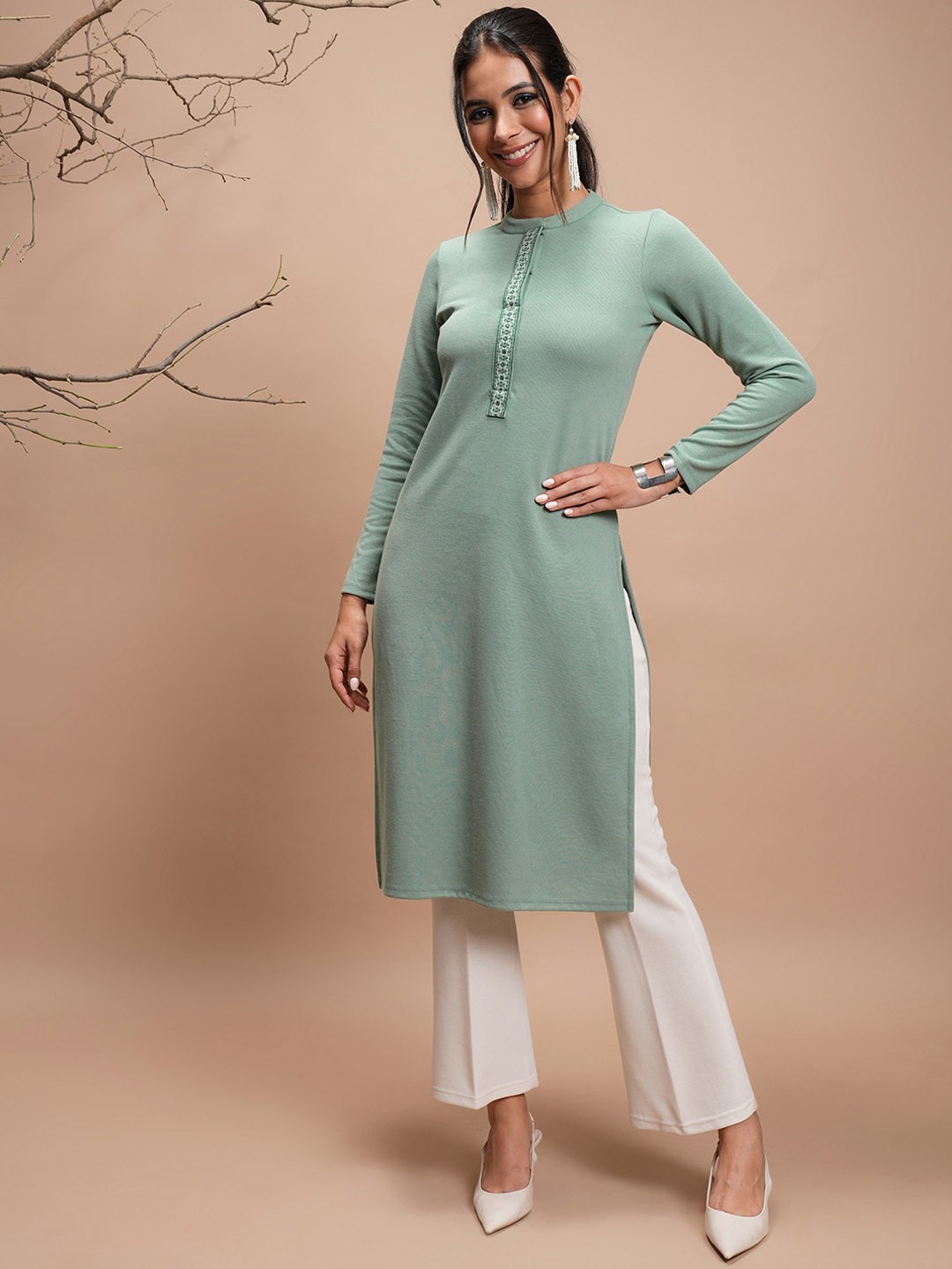 

Vishudh Winter Kurta, Green