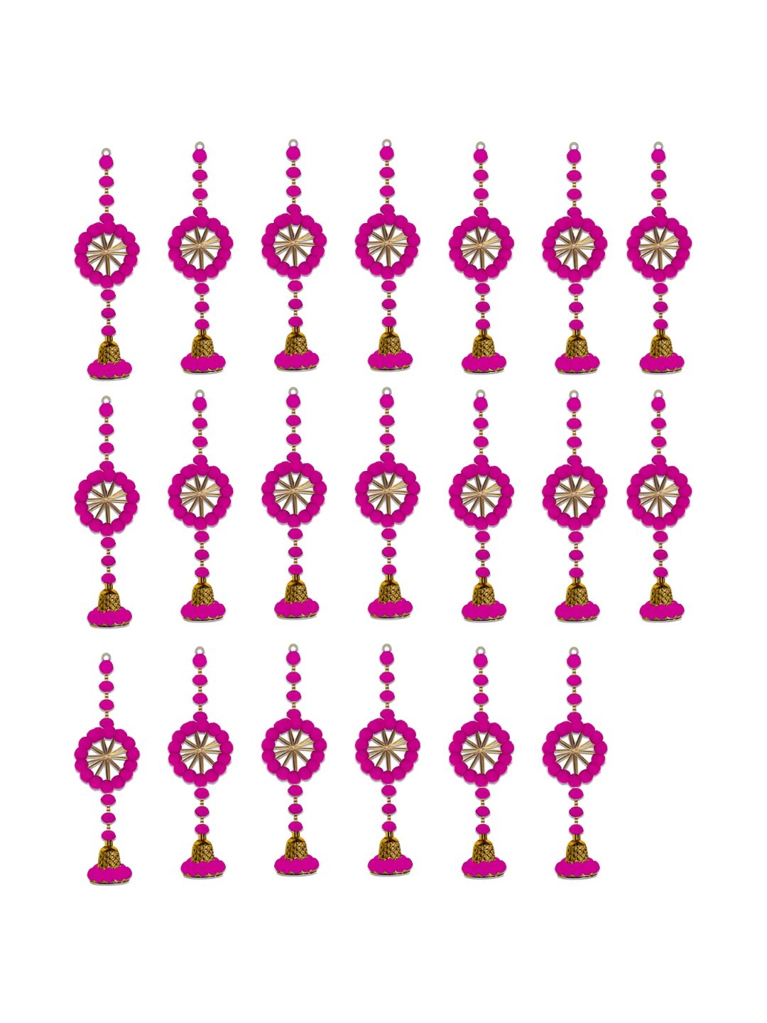 

iHandikart Pink & Gold-Tone 20Pcs Hanging Festive Decor