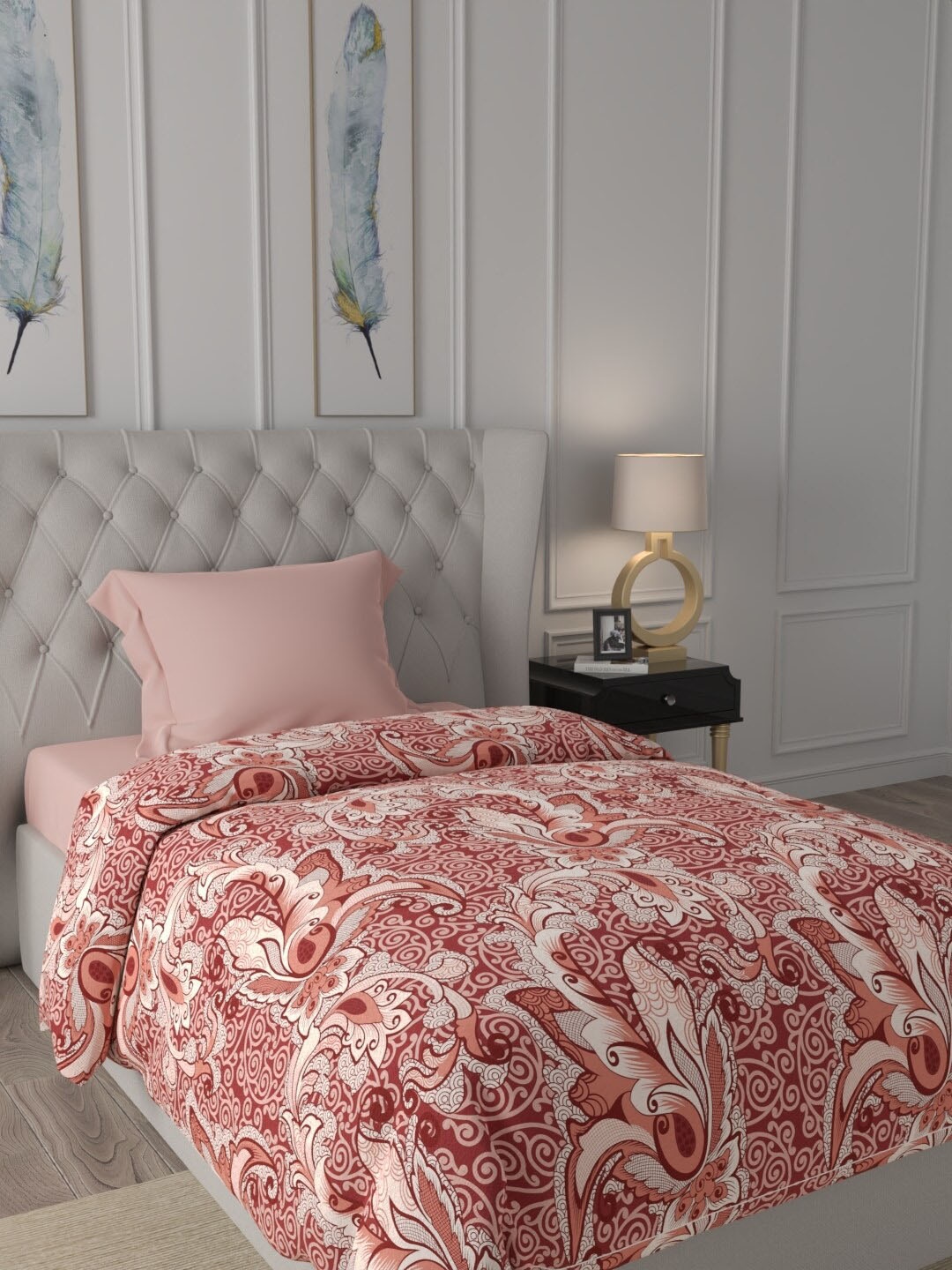 

Raymond Home Brown & White Ethnic Motifs Mild Winter 300 GSM Single Bed Blanket