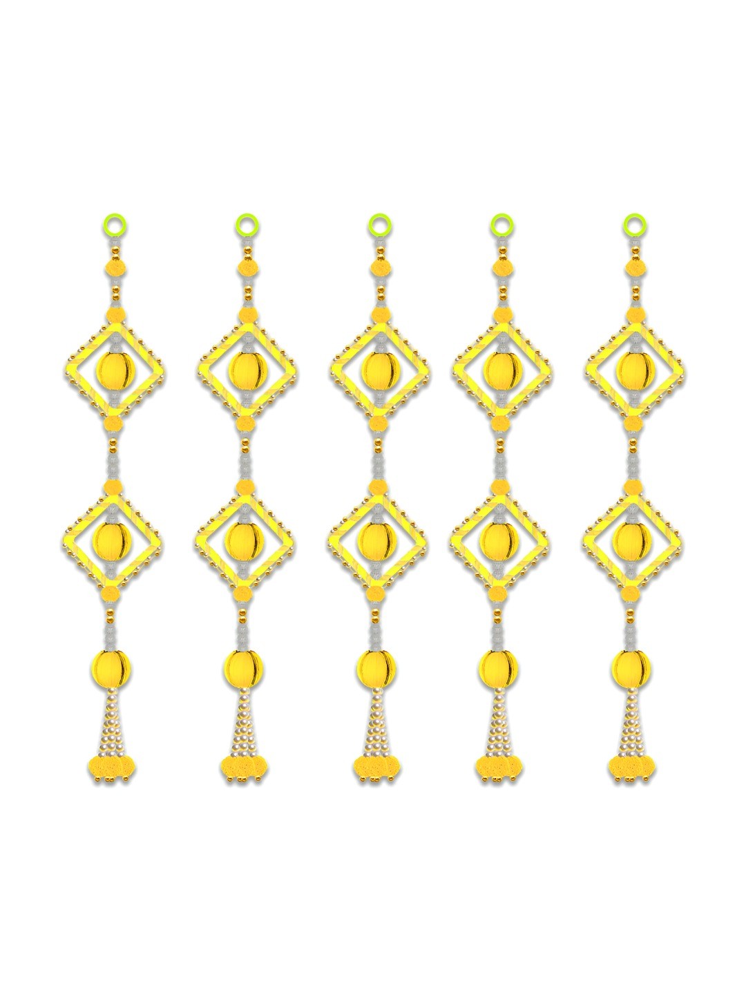 

iHandikart Yellow & Green 5 Pieces Hanging Garlands