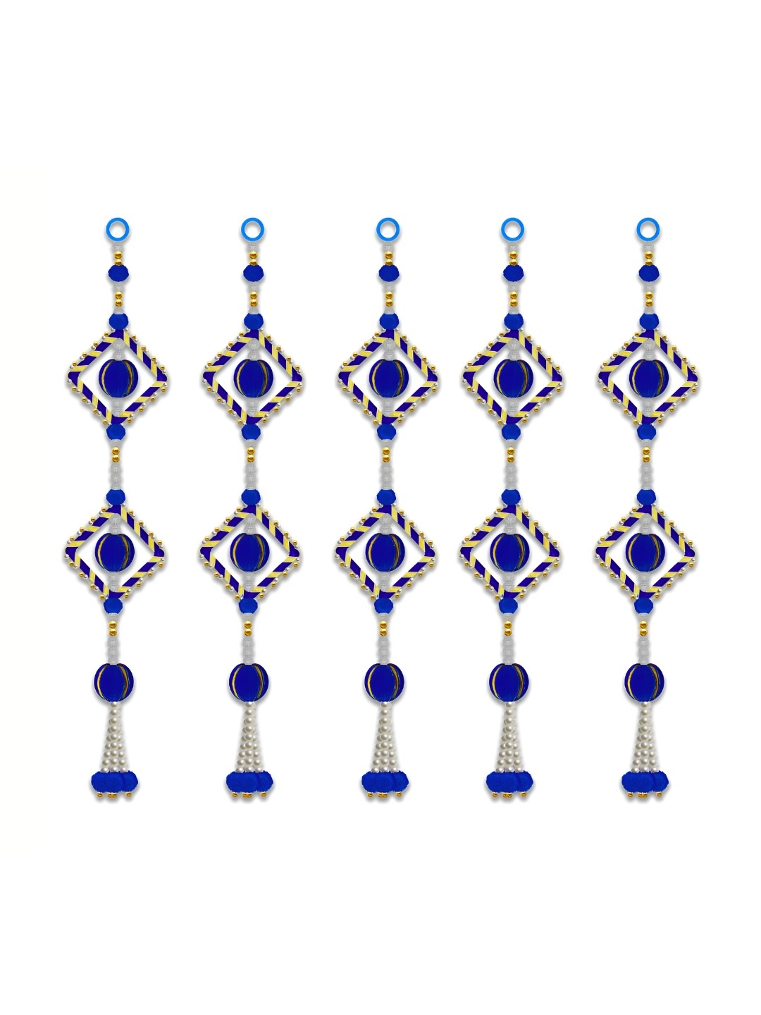 

iHandikart Blue 20 PiecesPom Pom Beads Hanging String