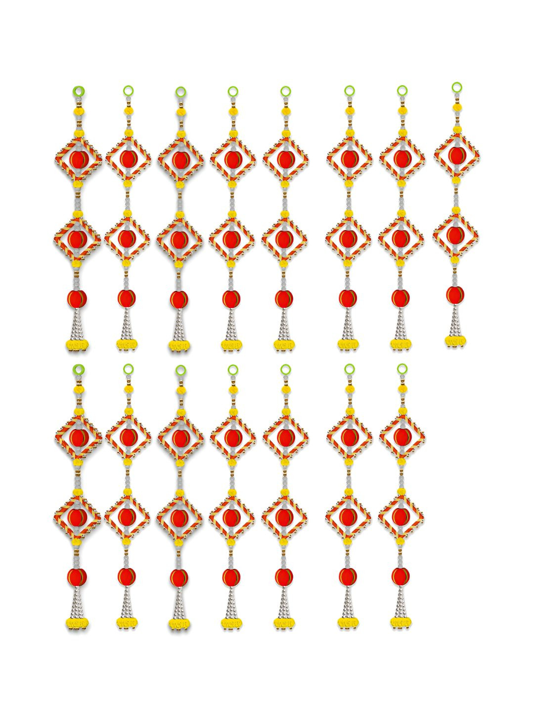 

iHandikart Red 15 Pieces Hanging Festive Decor