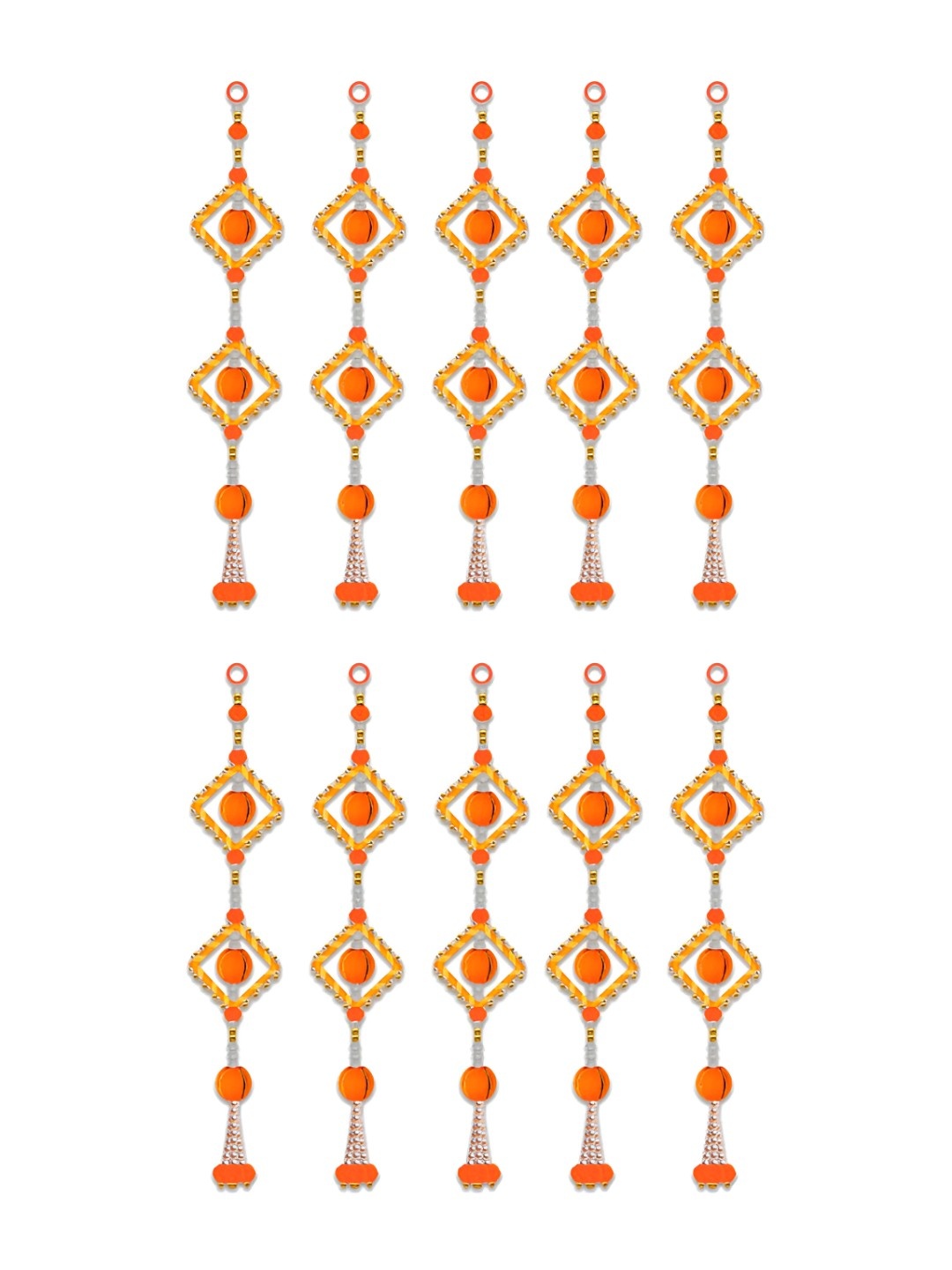 

iHandikart Orange 10 Pieces Hanging Festive Decor