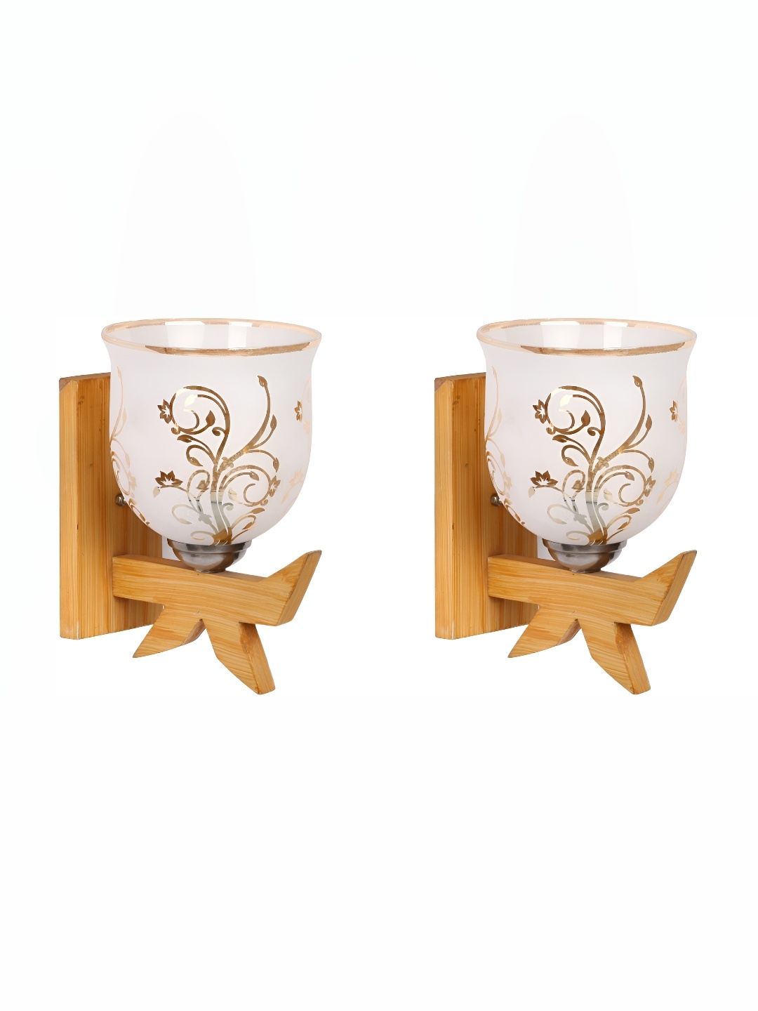 

Afast White and Brown Glass Wall Lamp