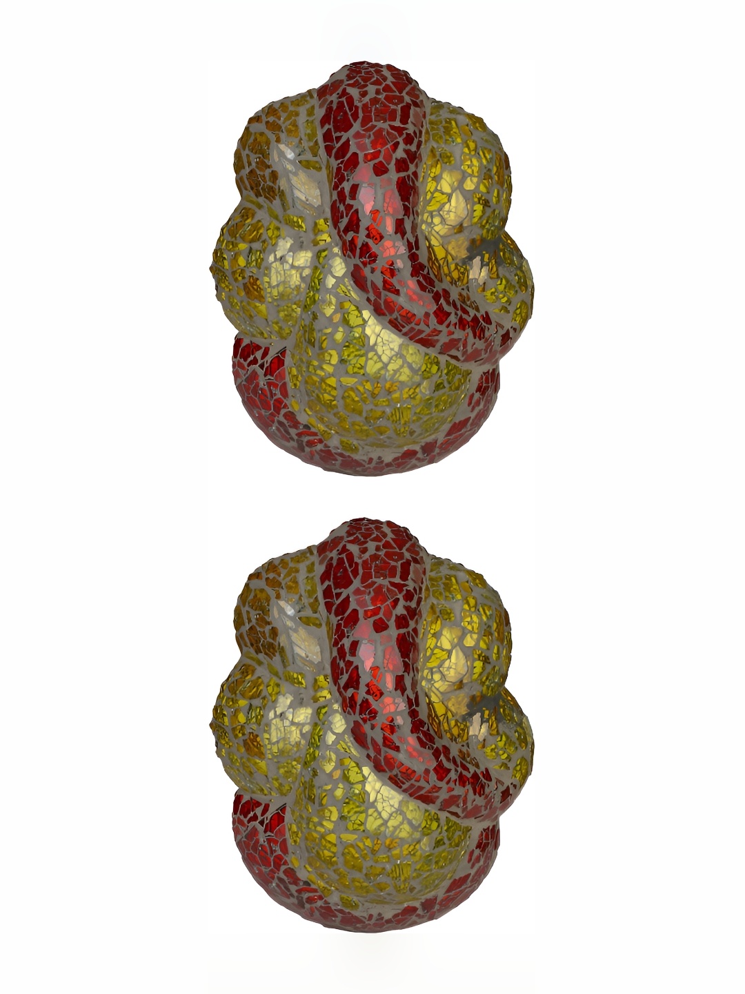 

Afast Red 2 Pcs Glass Textured Wall Lamps