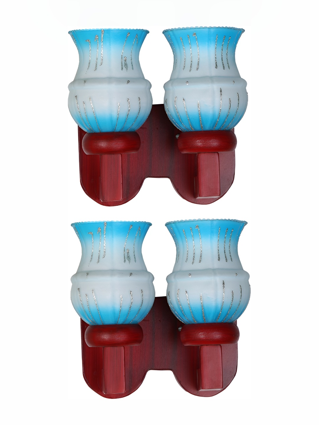 

Afast Blue 2 Pieces Glass Wall Lamps