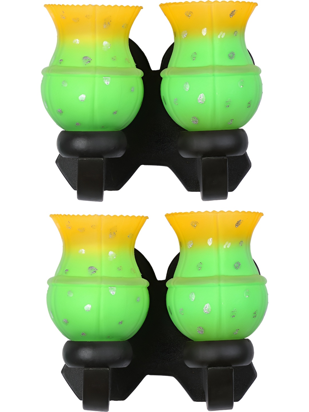 

Afast Green & Yellow 2 Pieces Colourblocked Abstract Shaped Glass Wall Lamps