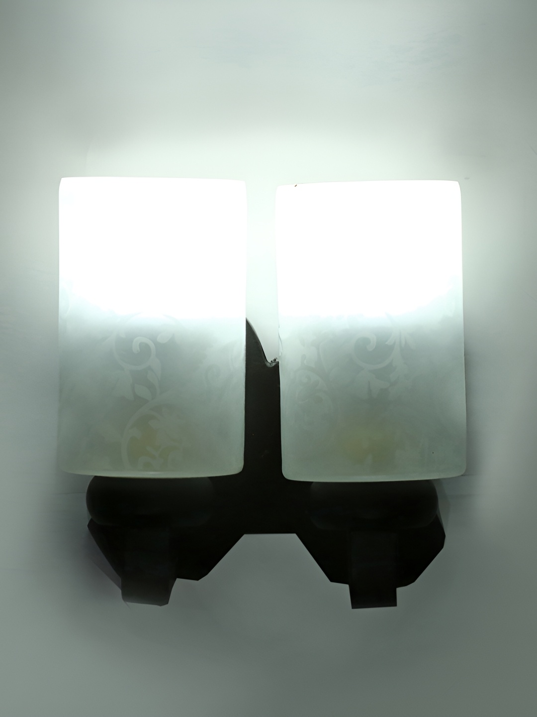 

Afast White 2 Pieces Floral Cylindrical Glass Wall Lamp