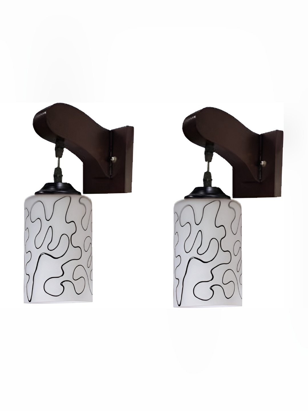 

Afast White 2 Pieces Glass Wall Lamps