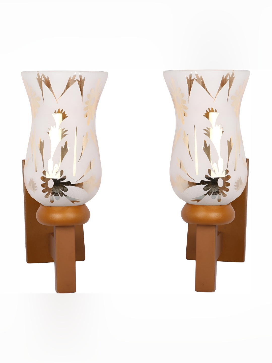 

Afast Grey & Brown 2 Pieces Printed Abstract Shaped Glass Wall Lamps