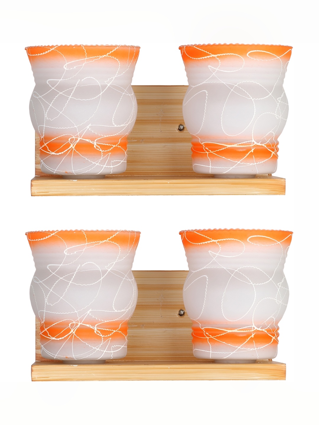 

Afast Orange 2 Pieces Glass Wall Lamps