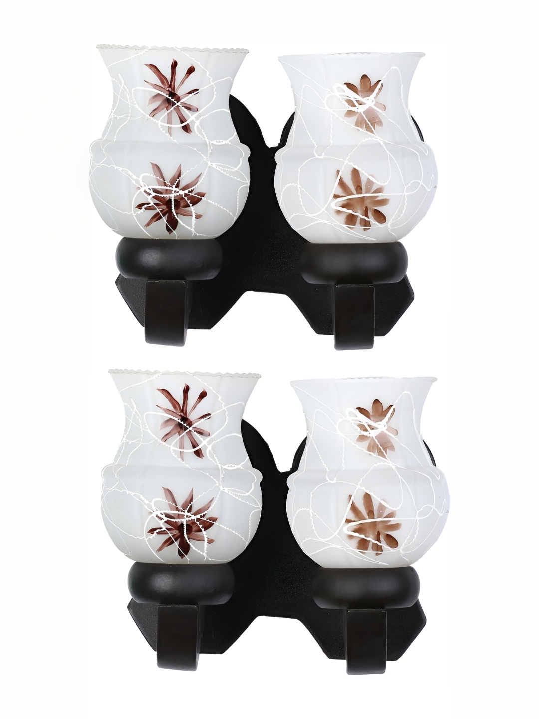 

Afast Black & White 2 Pieces Printed Contemporary Glass Wall Lamps