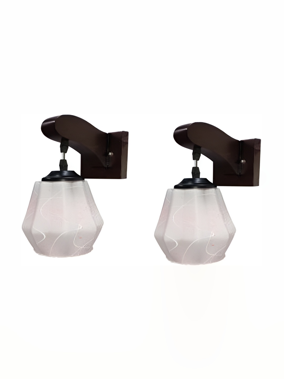 

Afast Black & White 2 Pieces Printed Contemporary Glass Wall Lamps