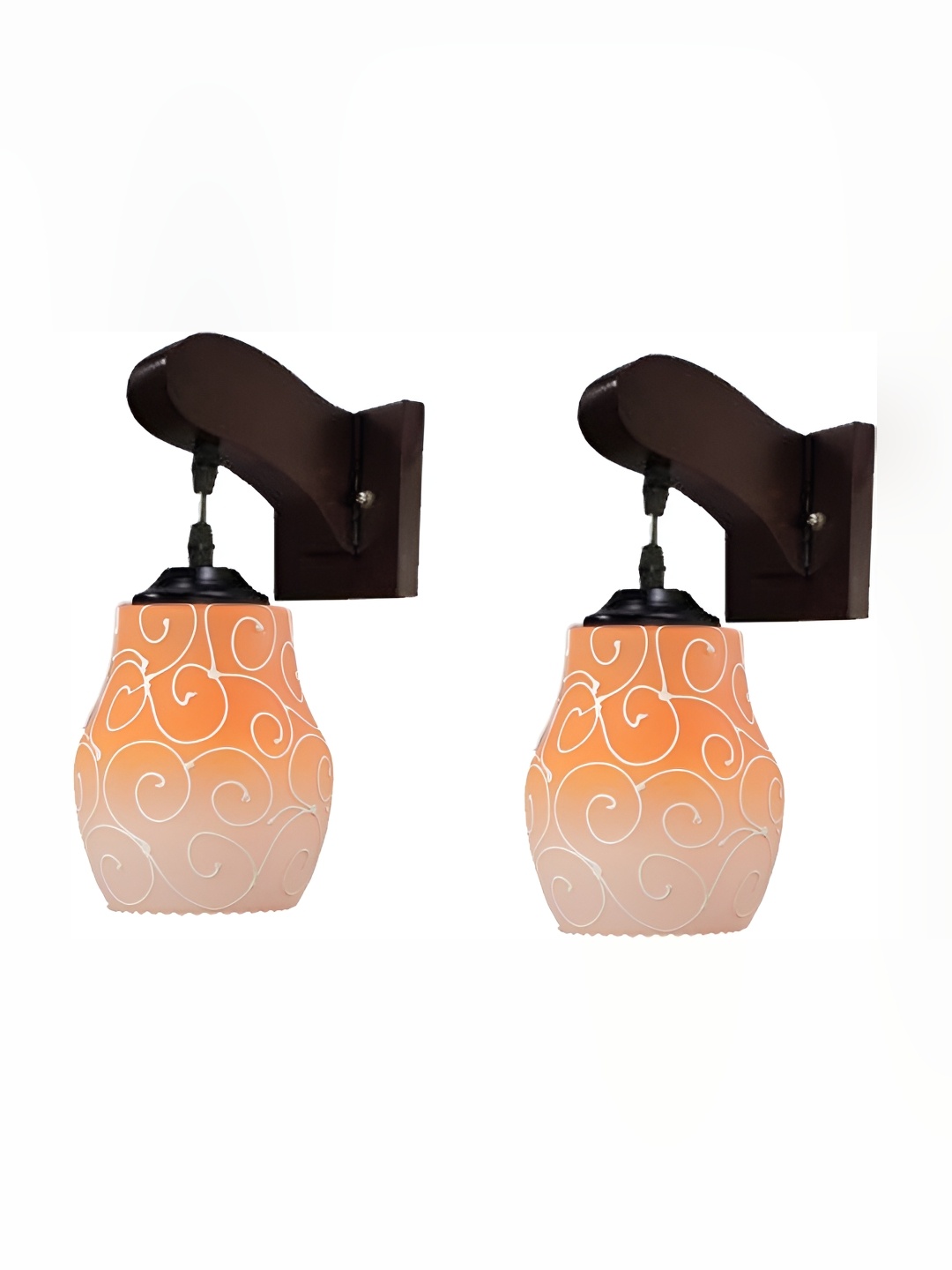 

Afast Orange 2 Pieces Abstract Shaped Glass Wall Lamp