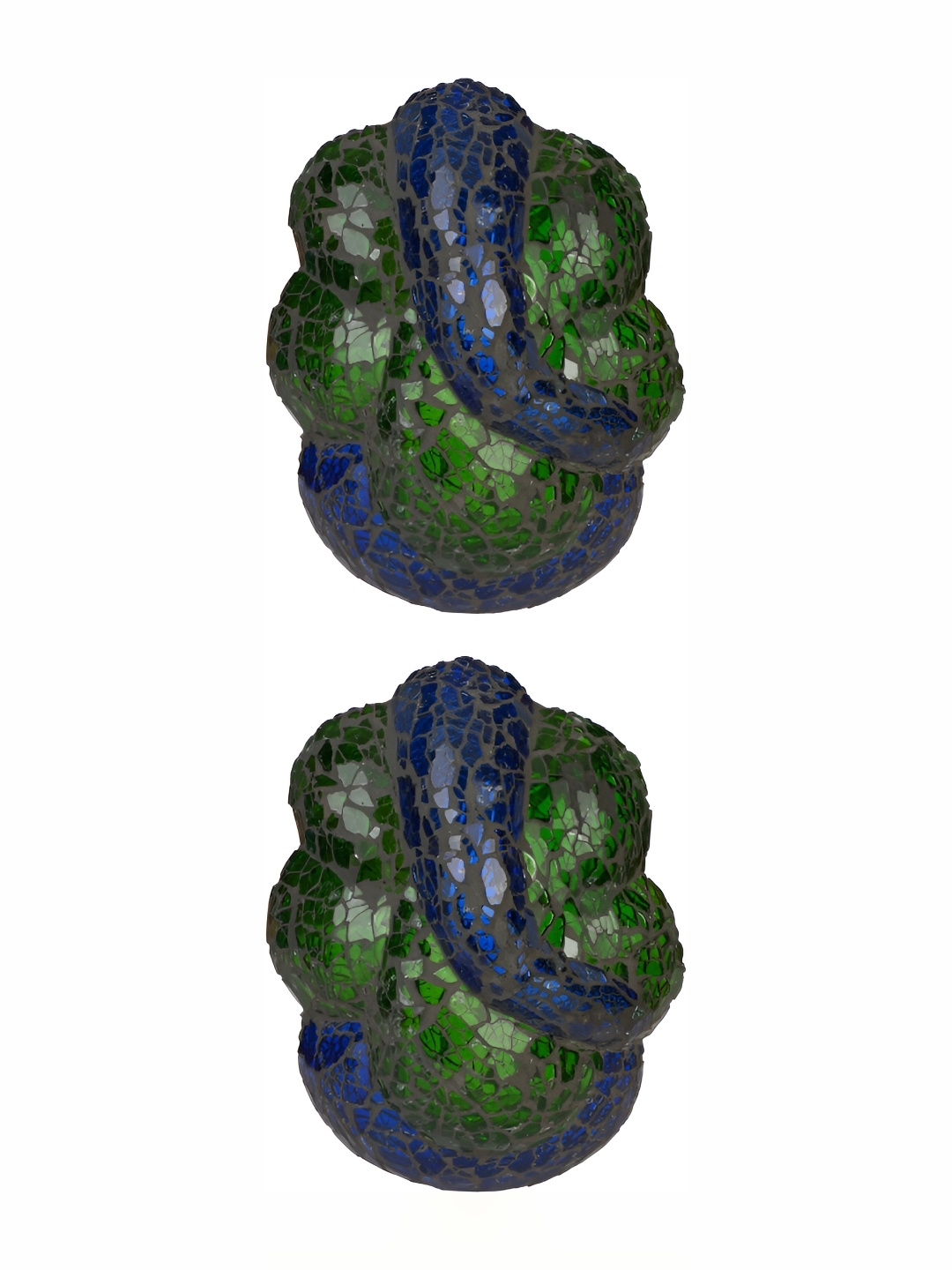 

Afast Green & Blue 2 Pieces Textured Abstract Shaped Glass Wall Lamps