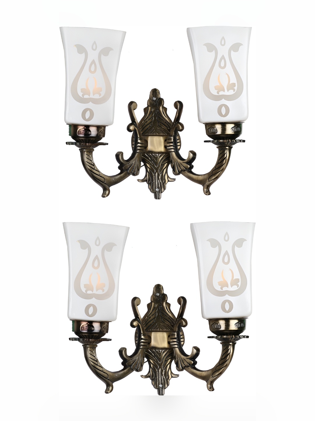 

Afast White 2 Pcs Glass Wall Lamps