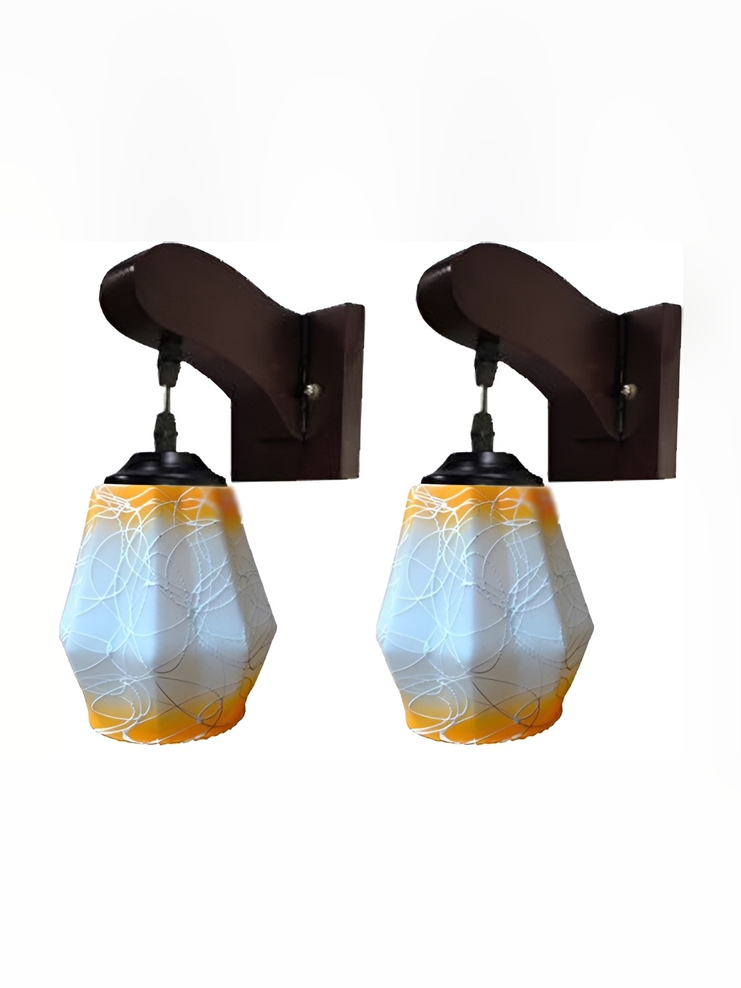 

Afast Yellow 2 Pieces Glass Wall Lamps