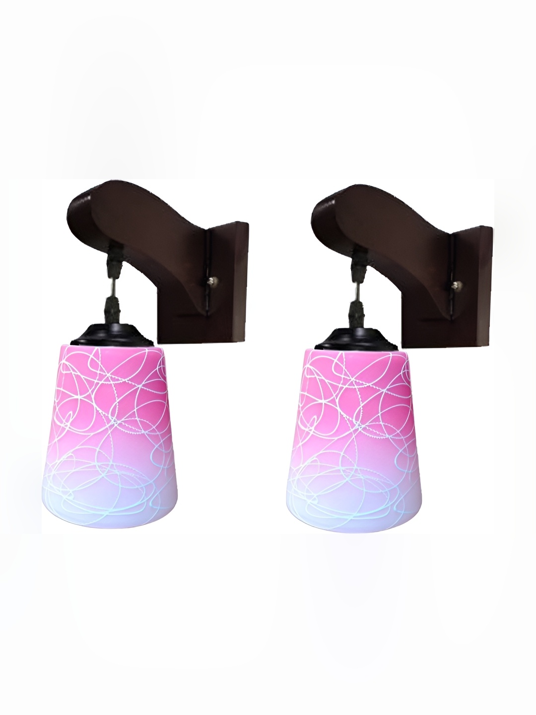 

Afast Pink & White 2 Pcs Glass Wall Lamp