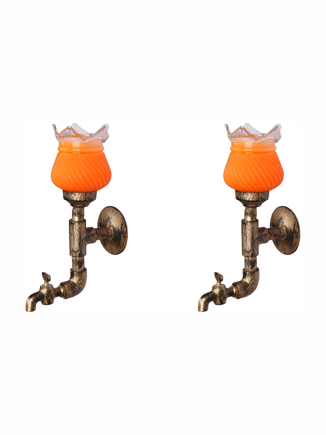 

Afast Orange 2 Pieces Glass Wall Lamp