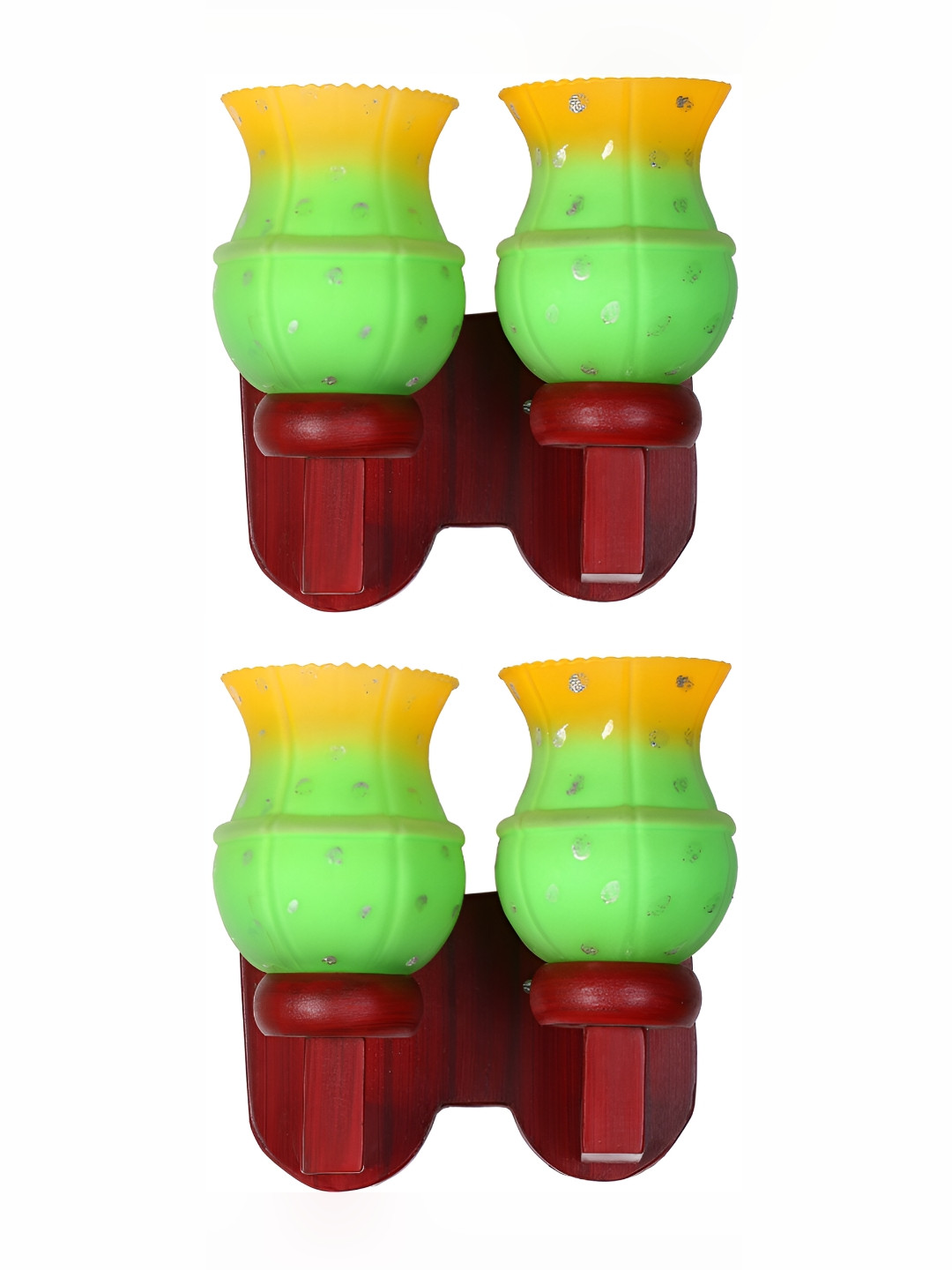 

Afast Green & Yellow Colourblocked Glass Wall Lamp