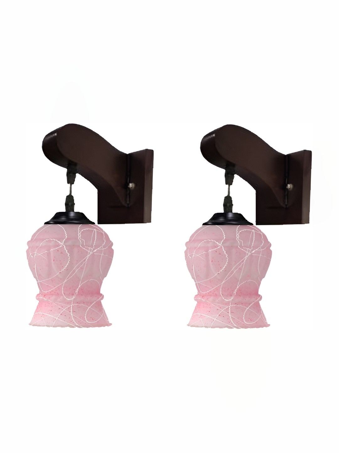 

Afast Pink 2 Pieces Abstract Shaped Glass Wall Lamp