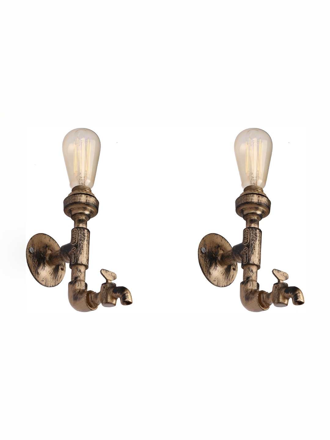 

Afast Transparent 2 Pieces Abstract Shaped Glass Wall Lamp