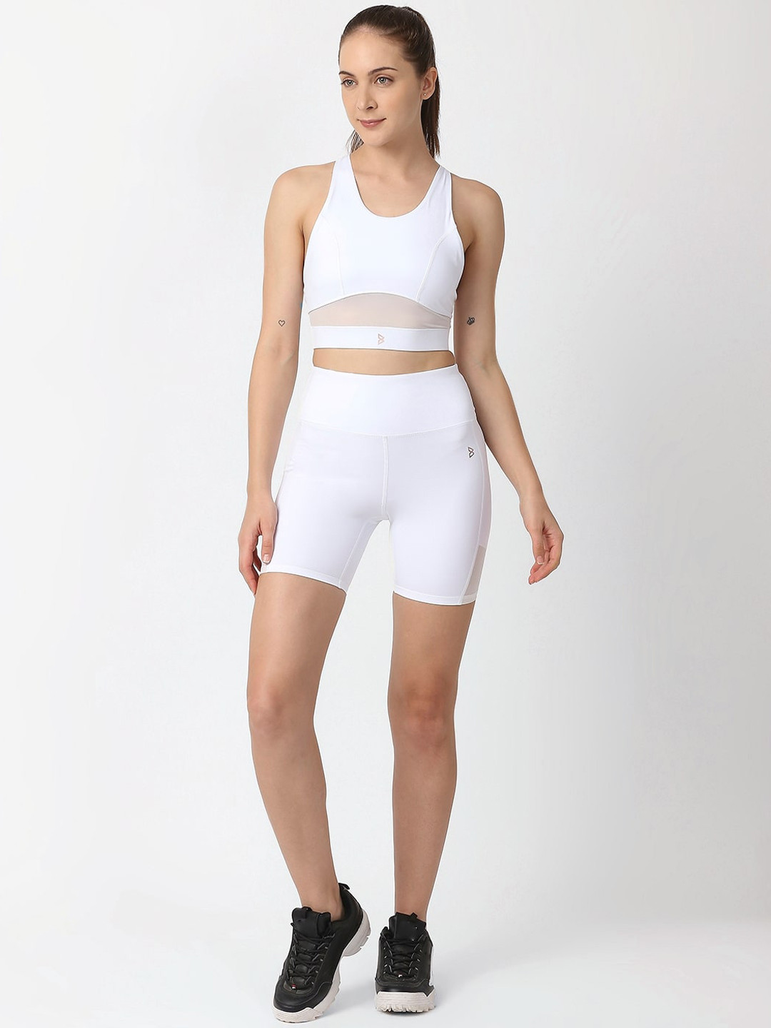 

BODD ACTIVE Women High-Rise Running Shorts, White