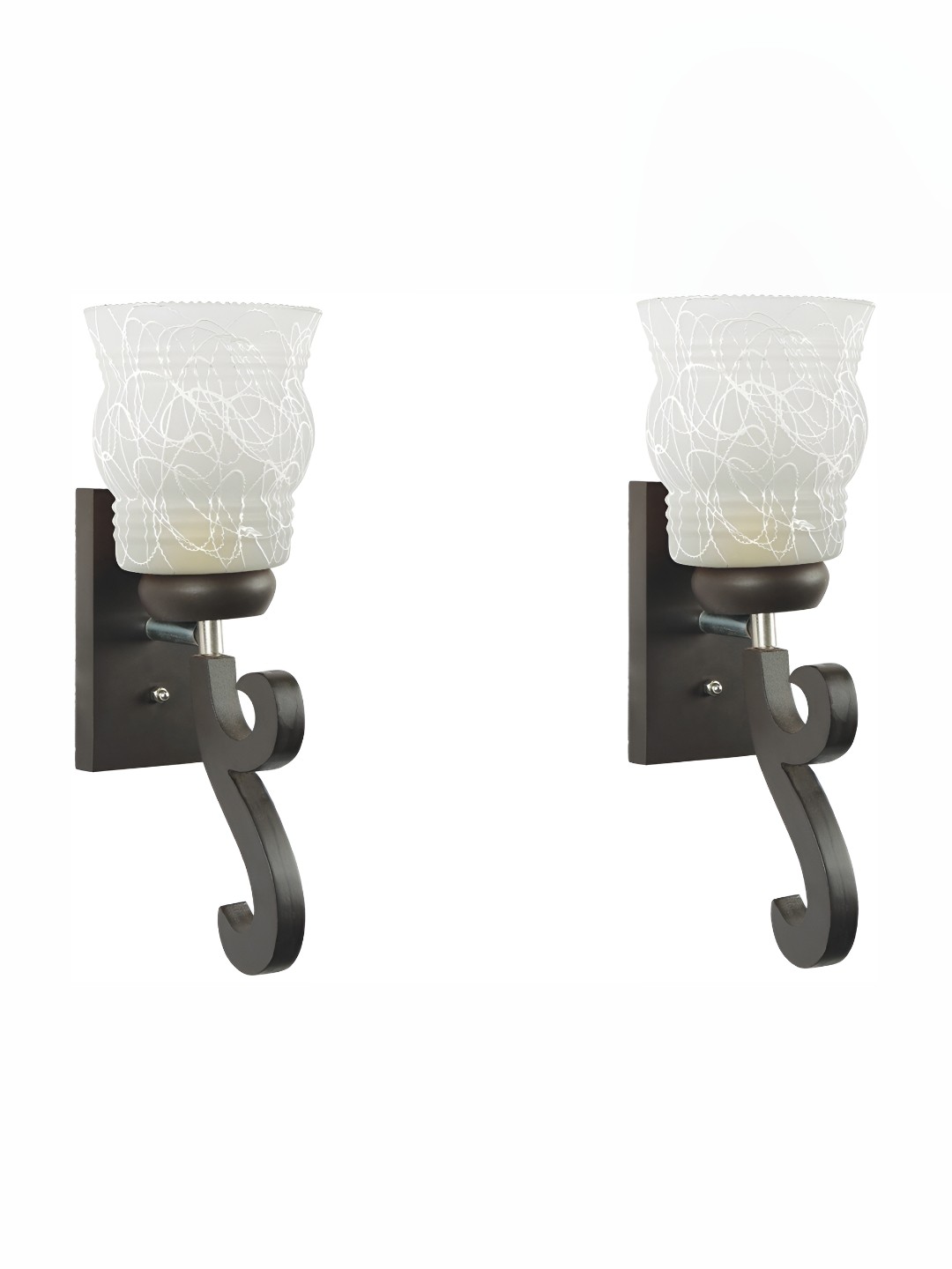 

Afast White 2 Pieces Textured Abstract Glass Wall Lamp