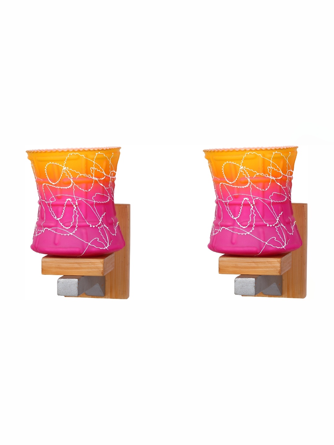 

Afast Pink 2 Pcs Glass Wall Lamps