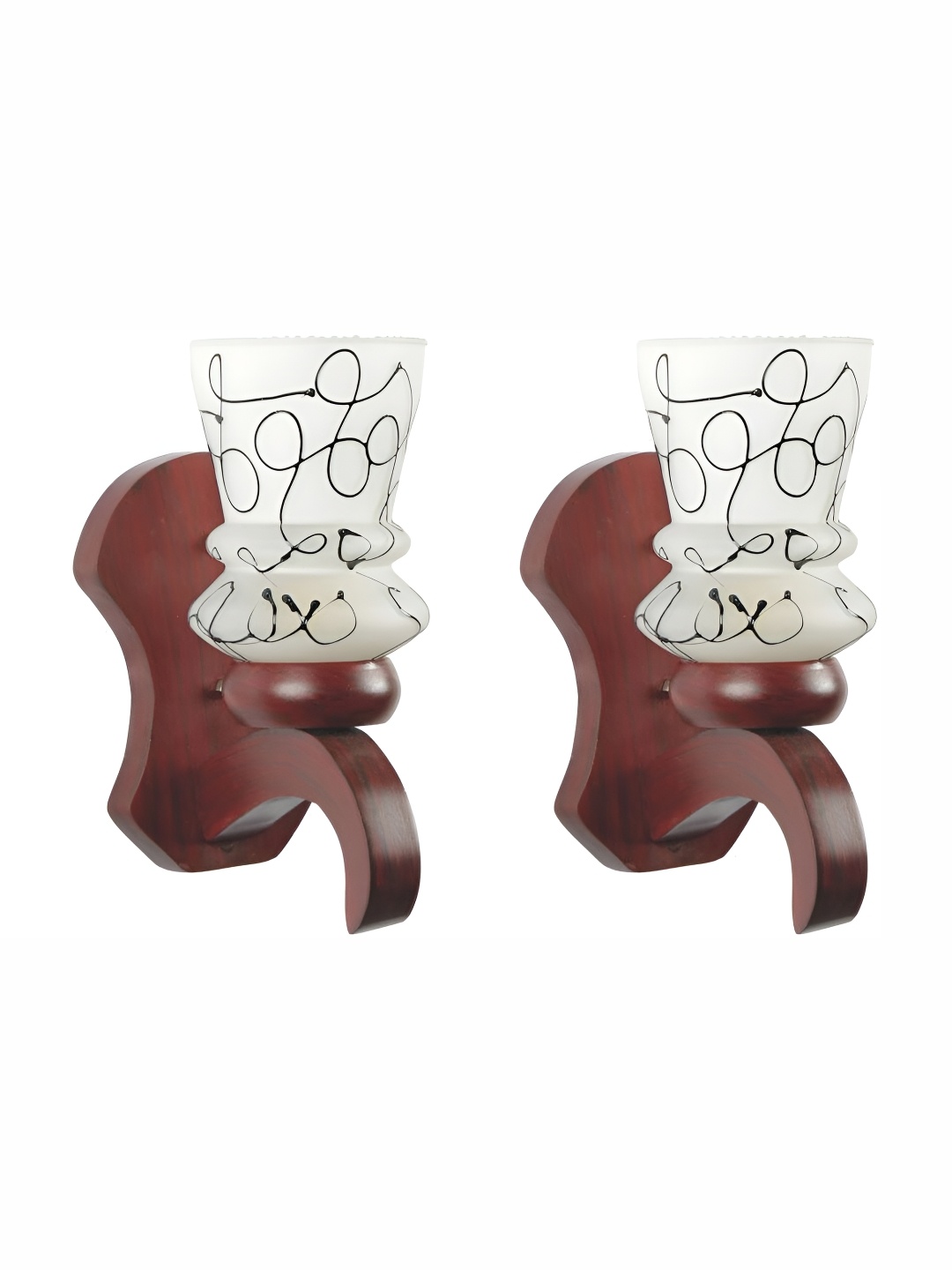 

Afast White Abstract Shaped Glass Wall Lamp