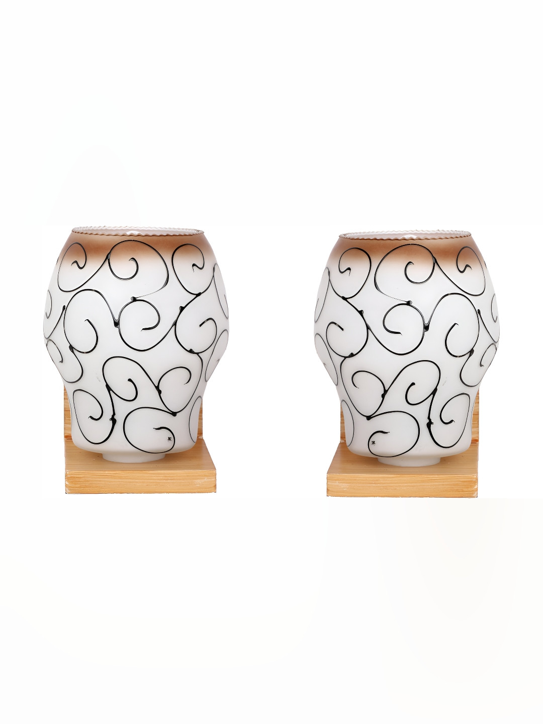 

Afast White 2 Pcs Glass Wall Lamps