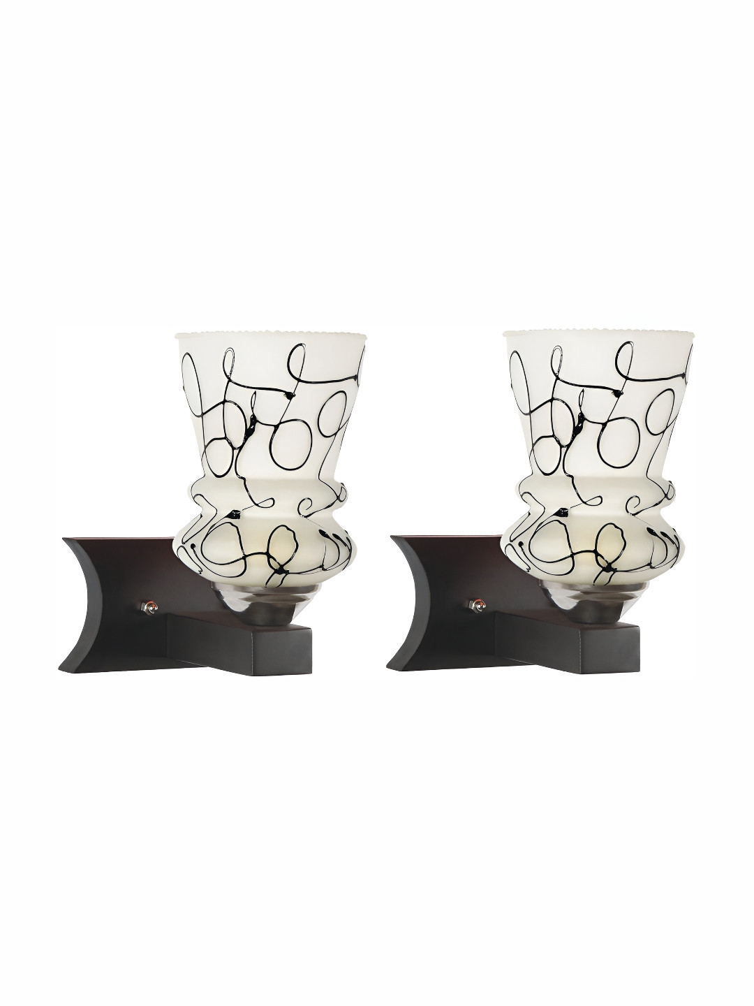 

Afast White 2 Pieces Glass Wall Lamps