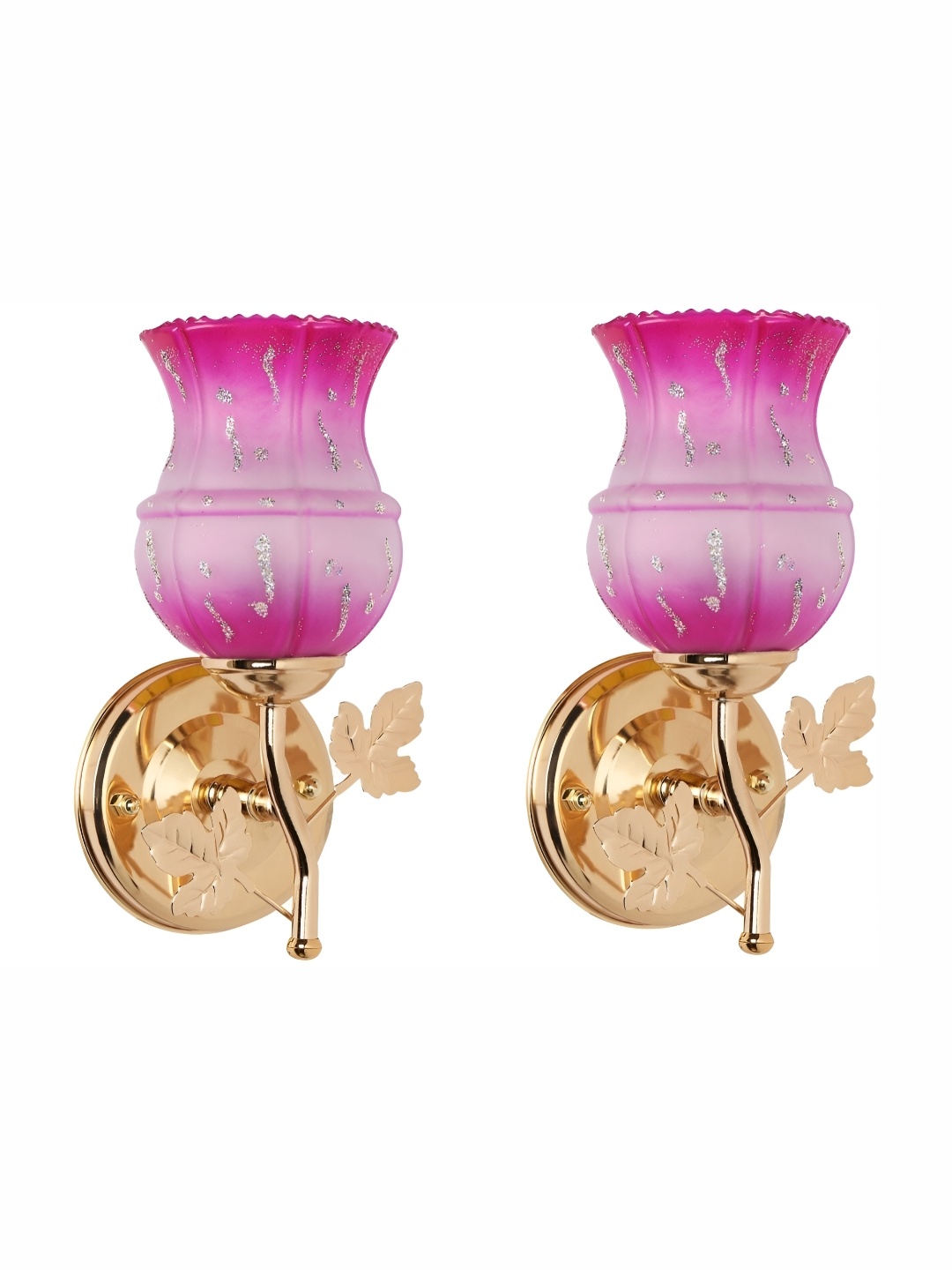 

Afast White & Pink Textured Bell Shaped Glass Wall Lamp