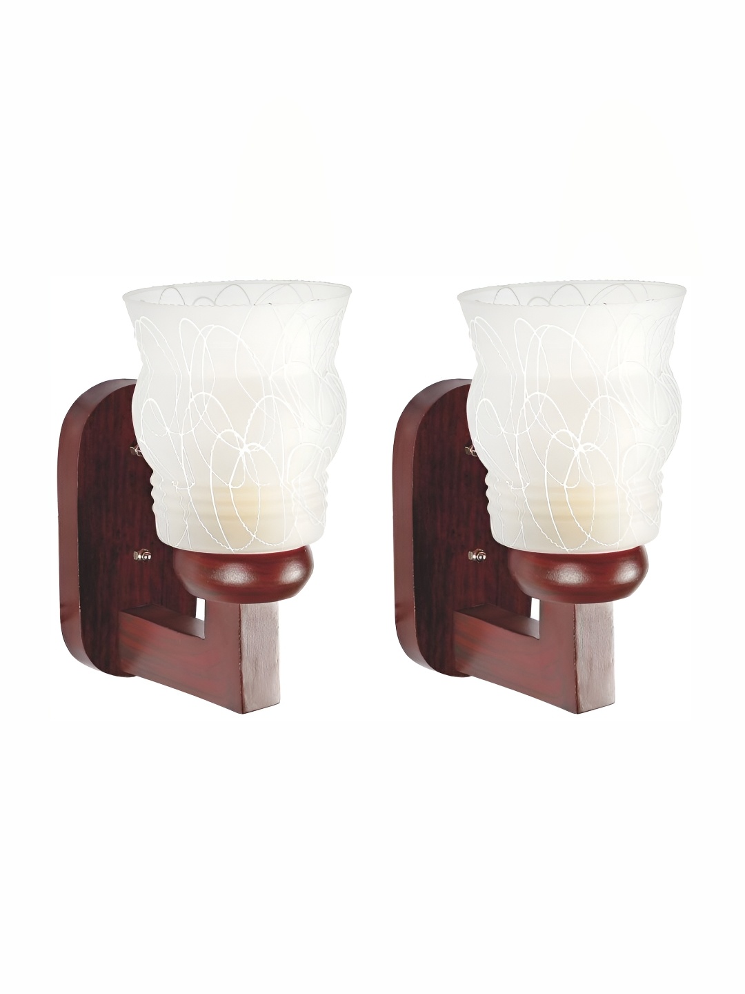

Afast White 2 Pieces Glass Wall Lamps