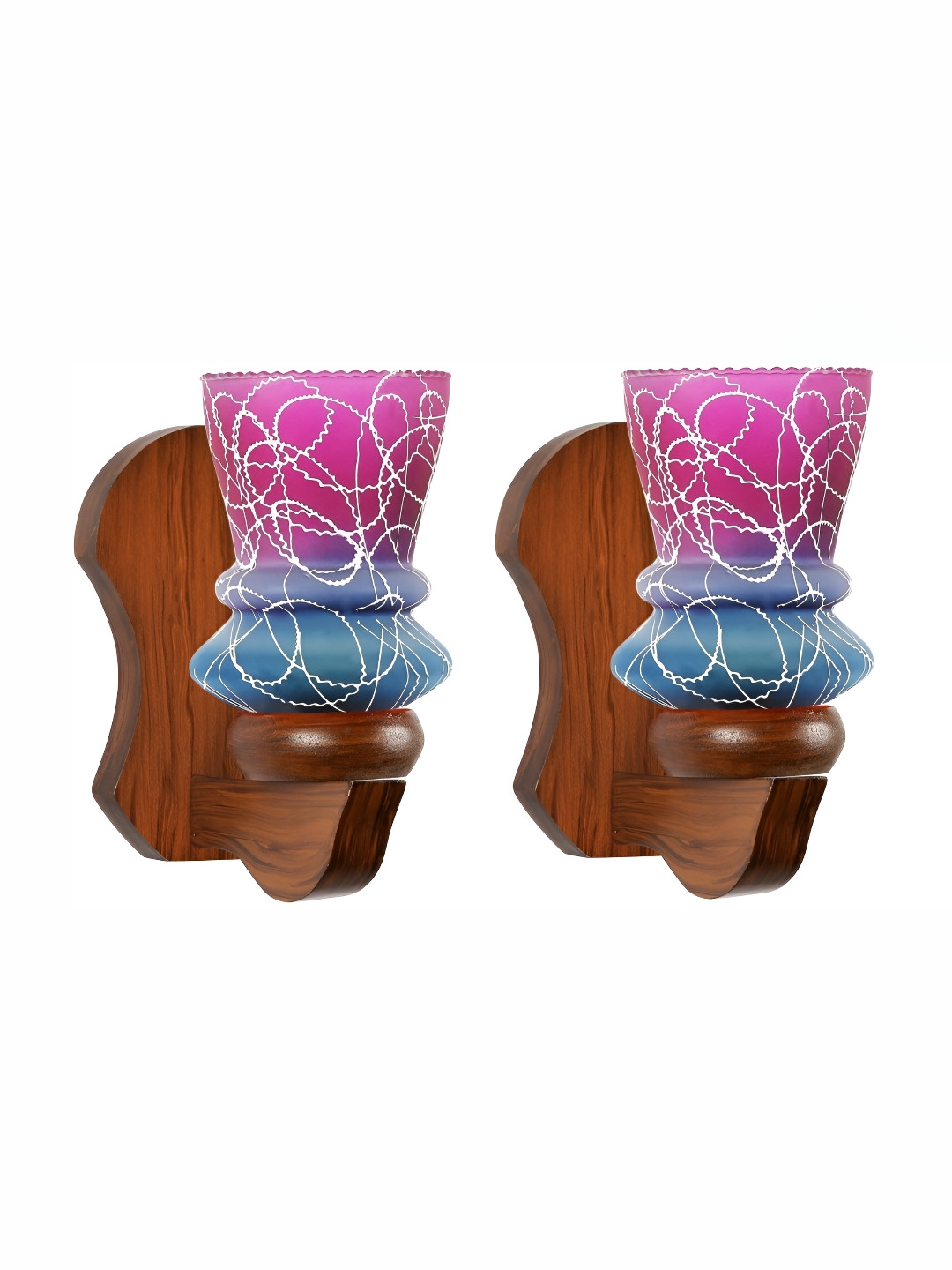 

Afast Blue & Violet 2 Pcs Glass Wall Lamps
