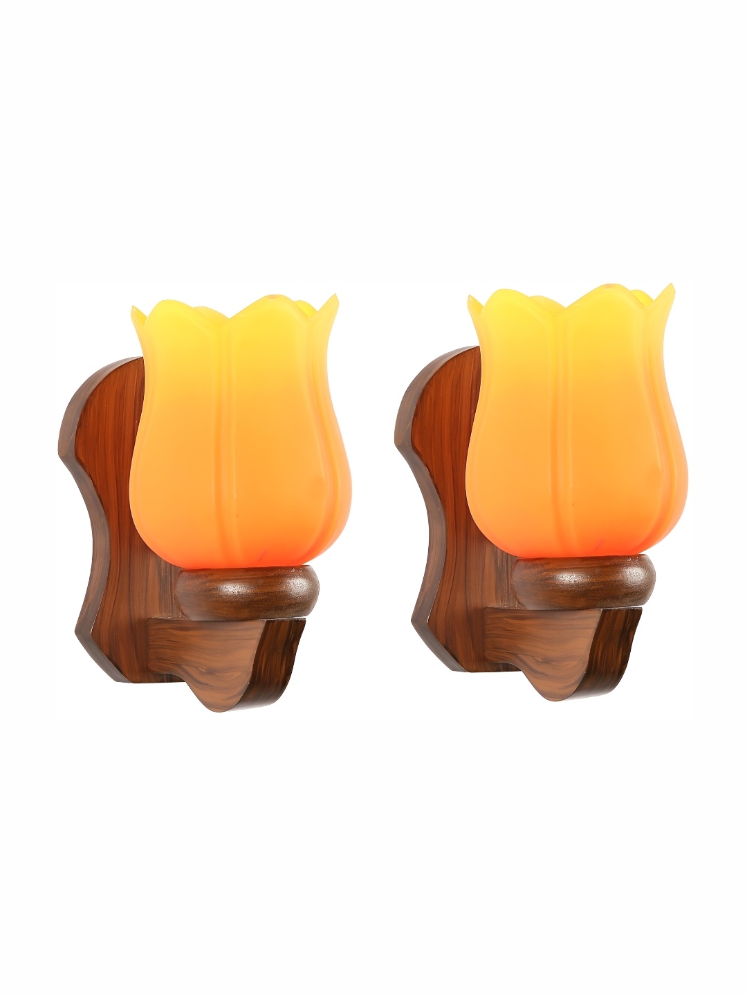 

Afast Orange 2 Pieces Abstract Glass Wall Lamp